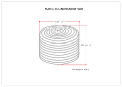 Margo - Round Pouf - Multi Color