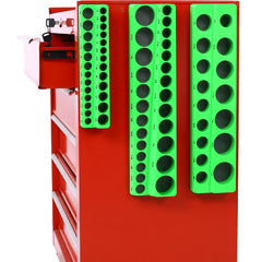 3 Piece SAE Magnetic Socket Organizers, Socket Organizers for Toolboxes, Socket Organizer, Magnetic Socket Holder, Black Tool Box Organizer,green,SAE