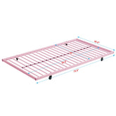 METAL Bunk Bed with trundle Pink