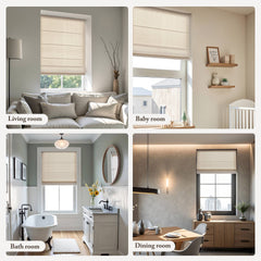 1PC 29x64" Cordless Roman Blind Galen Matte fabric