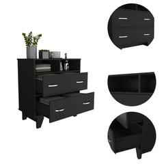2-Drawer 2-Shelf Dresser Wenge