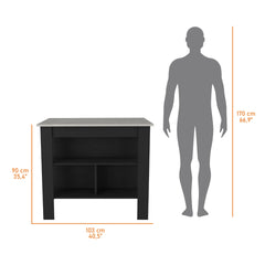 Brooklyn Kitchen Island, Three Concealed Shelves