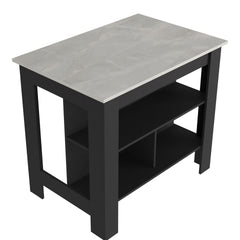 Brooklyn Kitchen Island, Three Concealed Shelves