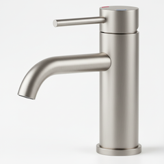 Single Handle Bathroom Faucet Lavatory Faucet Stainless Steel Single Hole-T10, Brushed Nickel