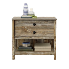 Lateral File with Rustic Style, Brown finish