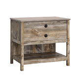Lateral File with Rustic Style, Brown finish