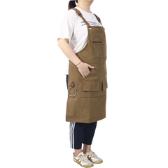 Long Heavy Duty Canvas Tool Apron, Carpenter Aprons, Woodworking Aprons, Carpenters 16 Oz ,Fully Adjustable to Comfortably Fit Men and Women ,not waxed