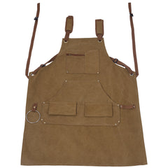 Long Heavy Duty Canvas Tool Apron, Carpenter Aprons, Woodworking Aprons, Carpenters 16 Oz ,Fully Adjustable to Comfortably Fit Men and Women ,not waxed