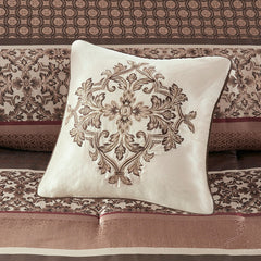 7 Piece Comforter Set Red Cal King