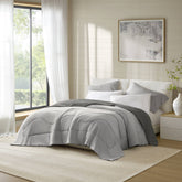 1-Piece King/Cal King Reversible Tencel Comforter Blanket,Gray