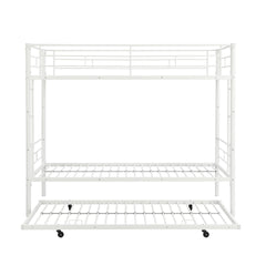 METAL Bunk Bed with trundle WHITE