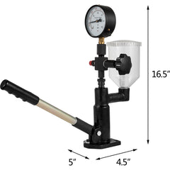 400Bar 6000PSI Diesel Fuel Injector Tester Diesel Injector Nozzle Tester with Dual Scale Gauge to Adjust Injector Nozzle Pressure and Testing Diesel Injector Nozzle Pop Pressure Tester