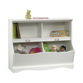 Bookcase Footboard with Storage, White finish
