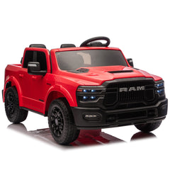 24V 160W Officially Licensed Dodge RAM 2500 Design 2-seater Kids Ride On Truck,W/ Remote Control,W/2WD&4-Wheel Suspension,Storage Space&High Door Design,Built-in Music&Bluetooth,USB/MP3 Port for 3-6