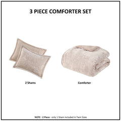 Twin/Twin XL Crushed Velvet Sherpa Reversible Comforter Set