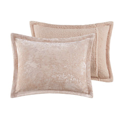 Twin/Twin XL Crushed Velvet Sherpa Reversible Comforter Set