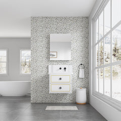 24'' W x 30'' H Surface Frameless Mirror Medicine Cabinet, Beveled Mirror Edges Bathroom Medicine Cabinet, Right opening door