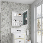 24'' W x 30'' H Surface Frameless Mirror Medicine Cabinet, Beveled Mirror Edges Bathroom Medicine Cabinet, Right opening door