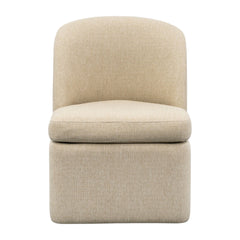 Lyra Dining Chair with castors, Taupe