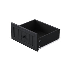 K&K 48 inch Large Kitchen Island with Drop Leaf,Power Outlet,Internal Storage Rack,Rolling Kitchen Storage Cart on 5 Wheels with 5 Open Side Racks,for Kitchen,Black (Two Packages)(Not Include Stools)