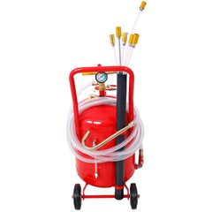 Oil Extractor, Portable Air Pneumatic Waste Oil Garage Extractor Drain Draine Tank Professional Fluid Evacuator, Portable, Integrated Level Gauge, Use with Oil, Transmission Fluid and Anti-F