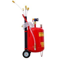 Oil Extractor, Portable Air Pneumatic Waste Oil Garage Extractor Drain Draine Tank Professional Fluid Evacuator, Portable, Integrated Level Gauge, Use with Oil, Transmission Fluid and Anti-F