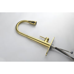 Single Handle Stainless Steel Kitchen Sink Faucet with Pull Down Sprayer