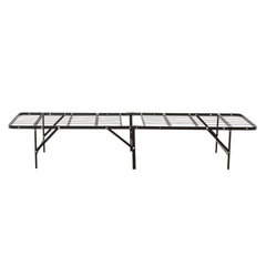 Bedroom Furniture Twin XL Size Solid Metal Foundation Bed Base, Strong Mattress Platform Bed Frame, Black