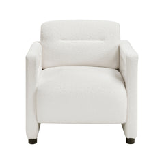 Luxury Home Furniture Accent Chair Beige Seat Cushion Boucle Upholstery Plywood Frame 1pc Armchair