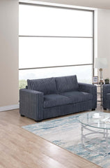 Uniform Design Elegant Simple Sofa And Loveseat 2pcs Sofa set Dark Gray Wide-Welt Corduroy Living Room Couch