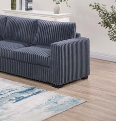 Uniform Design Elegant Simple Sofa And Loveseat 2pcs Sofa set Dark Gray Wide-Welt Corduroy Living Room Couch