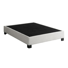 Modern Contempo King Upholstered Bed Platform Base, Oatmeal
