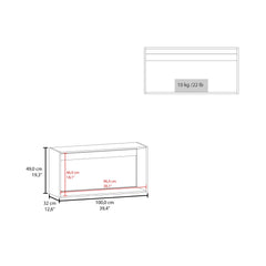 Oklahoma Wall Cabinet in melamine, Two Doors
