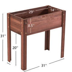 31x31x16 inch Raised Garden Bed with Legs, Elevated Wooden Planter Box for Outdoor Plants Flowers Fruits Vegetable Herb Growingg