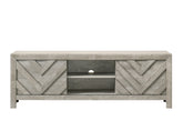 1pc Rustic Geometric Design Contemporary Traditional Interiors Entertainment Console TV Stand Living Room Furniture