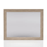 Sand Colored Rectangle Wood Mirror