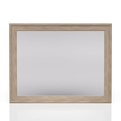 Sand Colored Rectangle Wood Mirror