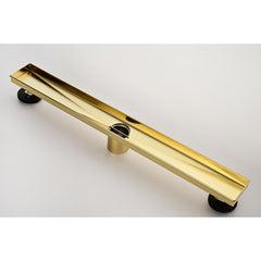 24 Inches Linear Shower Drain, Included Hair Strainer and Leveling Feet