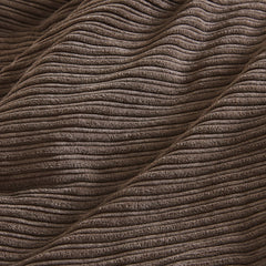 7 Piece Micro Corduroy Comforter Set Brown King
