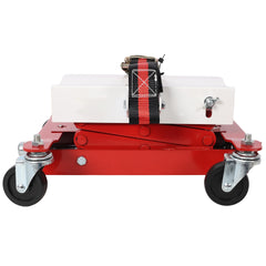 450 Lbs Capacity Low Lift Transmission Jack, With Nylon Safety Strap, Used For Transmissions & Gas Tanks on Smaller Vehicles, Red Color
