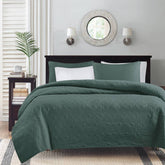 3 Piece Reversible Bedspread Set Balsam Green Queen