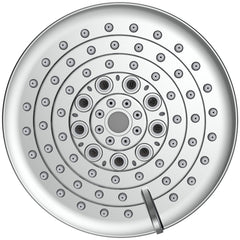 6 Spray Settings High Pressure Shower Head 5" Rain Fixed Showerhead - Chrome Adjustable Shower Head with Anti-Clogging Nozzles, Low Flow Easily Installation