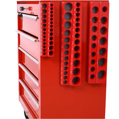 3 Piece SAE Magnetic Socket Organizers, Socket Organizers for Toolboxes, Socket Organizer, Magnetic Socket Holder, Black Tool Box Organizer,red,SAE