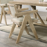 Dining Room Arm Chairs Oak Finish Upholstered Polyester Seat 2pc Dining Chairs Dining Room Furniture