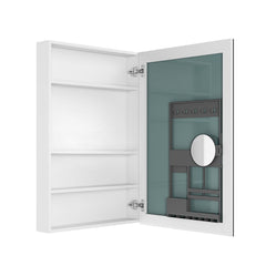 24'' W x 36'' H Surface Frameless Mirror Medicine Cabinet, Beveled Mirror Edges Bathroom Medicine Cabinet, Right opening door
