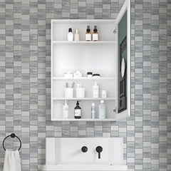 24'' W x 36'' H Surface Frameless Mirror Medicine Cabinet, Beveled Mirror Edges Bathroom Medicine Cabinet, Right opening door