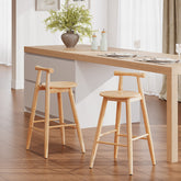 Grove Indoor Rubberwood Barstool, Natural Finished, Set of 2