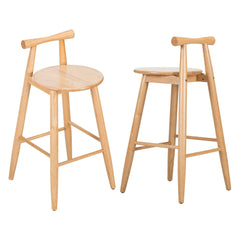 Grove Indoor Rubberwood Barstool, Natural Finished, Set of 2