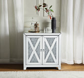 Noralie Mirrored & Faux Diamonds Console Cabinet