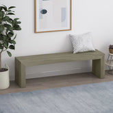 Acacia Wood Dining Bench, Grey+Taupe